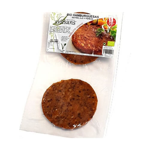 HAMBURGUESAS SEITÁN, AJO Y PEREJIL  ( 2 UNID )